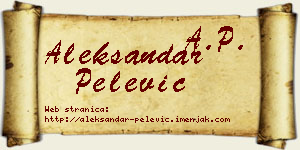 Aleksandar Pelević vizit kartica